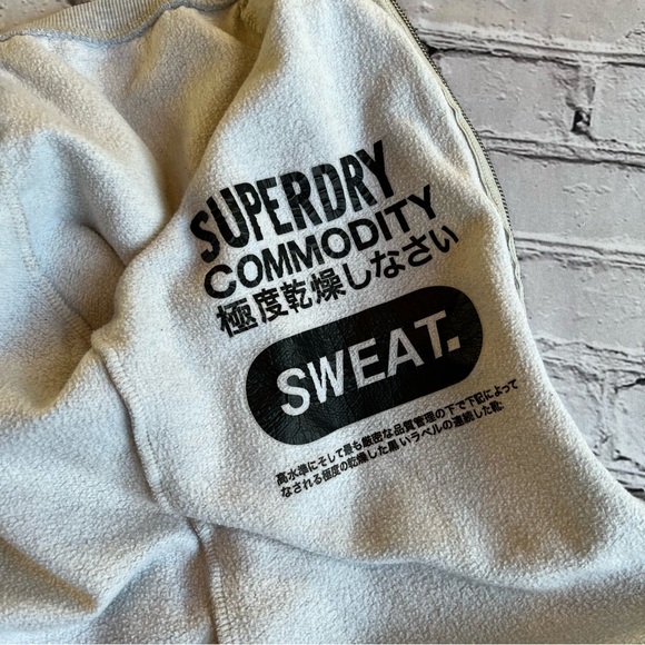Superdry Full Zip Sweatshirt Medium Gray World Map Womens Unisex Globe Travel - Picture 11 of 15